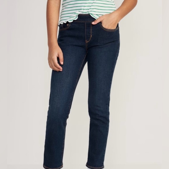 New 2 pair OLD NAVY skinny jeans dark wash girls XL 14 16 - Picture 2 of 8
